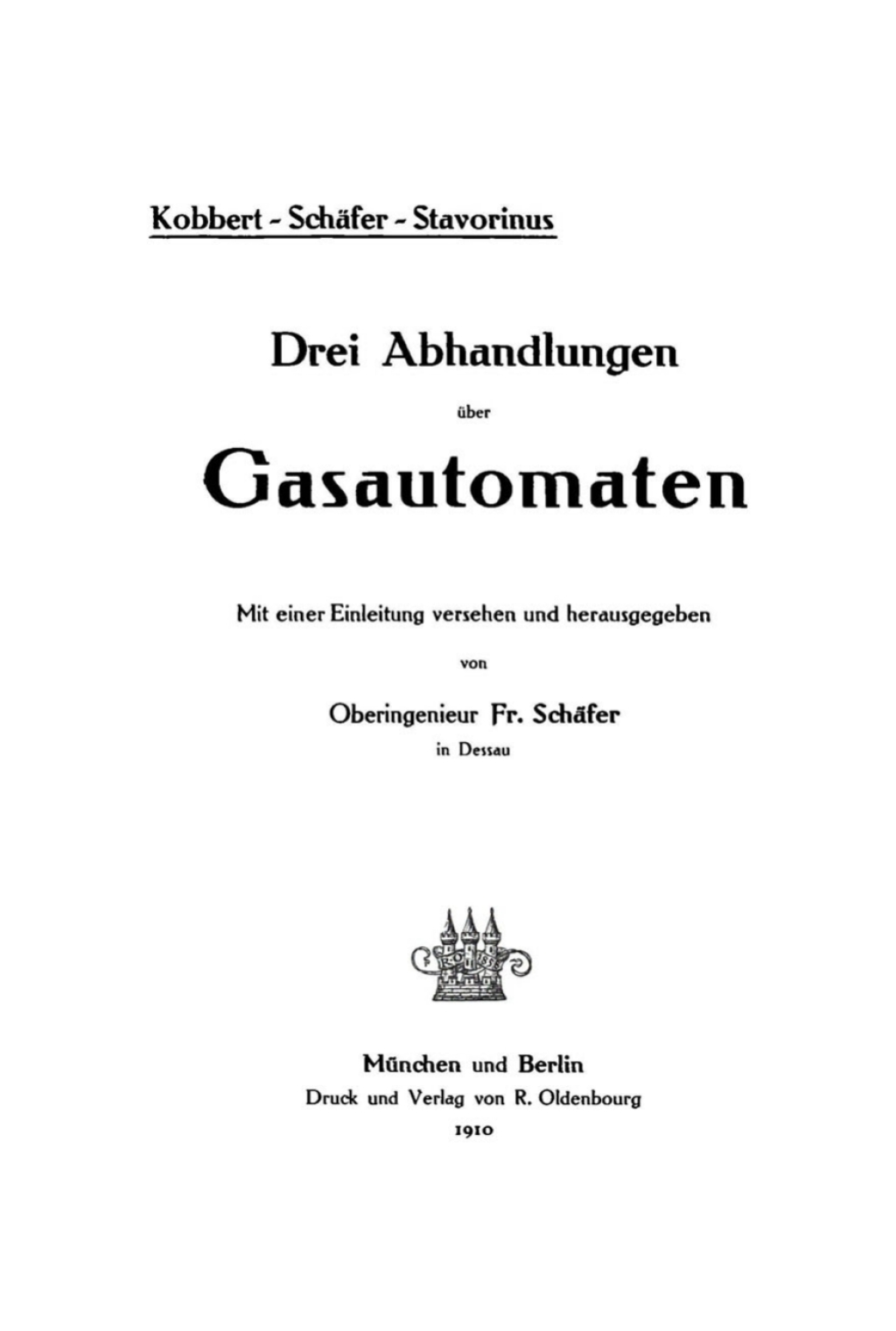 Drei Abhandlungen über Gasautomaten 1st Edition