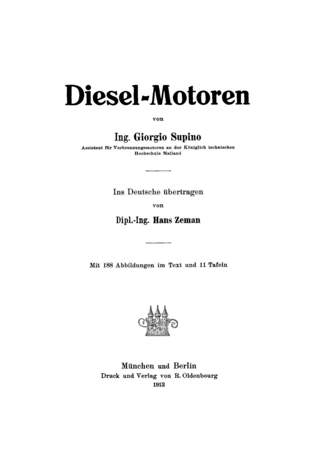 Diesel-Motoren 1st Edition