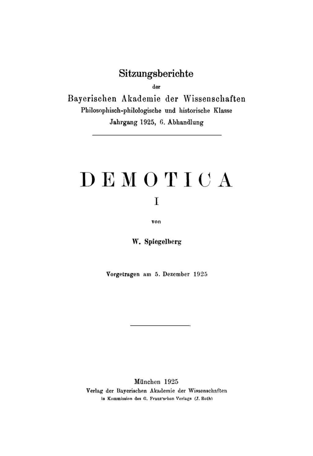 Demotica I 1st Edition