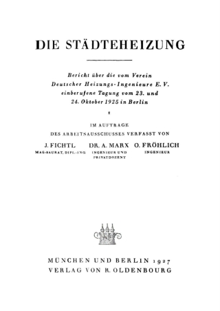 Cover image: Die Städteheizung 1st edition 9783486755565