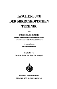 Cover image: Taschenbuch der mikroskopischen Technik 14th edition 9783486764352