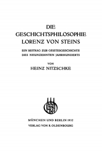 Cover image: Die Geschichtsphilosophie Lorenz von Steins 1st edition 9783486764451