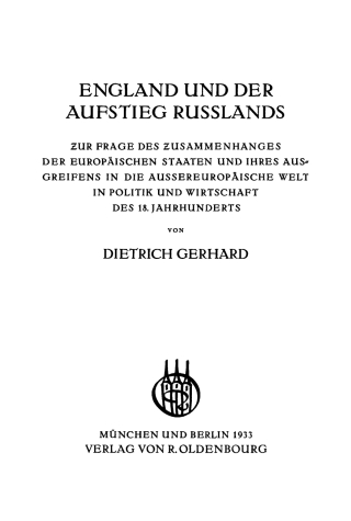 Cover image: England und der Aufstieg Russlands 1st edition 9783486764970