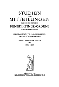 Cover image: Studien und Mitteilungen zur Geschichte des Benediktinerordens und seiner Zweige. Band 53 (III./IV. Heft) 1st edition 9783486766196