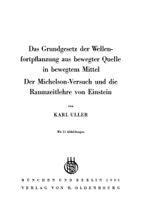 Cover image: Das Grundgesetz der Wellenfortpflanzung aus bewegter Quelle in bewegtem Mittel 1st edition 9783486766356