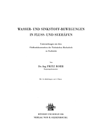 Cover image: Wasser- und Sinkstoff-Bewegungen in Fluss- und Seehäfen 1st edition 9783486766875