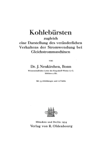 Cover image: Kohlebürsten 1st edition 9783486767032