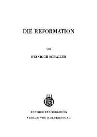 Cover image: Die Reformation 1st edition 9783486767094