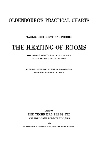 Cover image: Oldenbourg's practical charts - Tables for heat engineers 1st edition 9783486767469