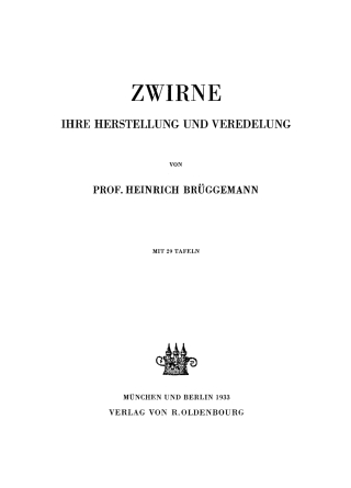 Omslagafbeelding: Zwirne 1st edition 9783486767803