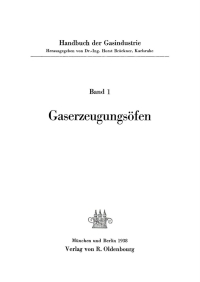 Titelbild: Gaserzeugungsöfen 1st edition 9783486768787