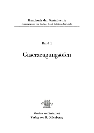 Imagen de portada: Gaserzeugungsöfen 1st edition 9783486768787