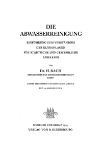 Cover image: Die Abwasserreinigung 2nd edition 9783486768930