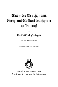Imagen de portada: Was jeder Deutsche vom Grenz und Auslandsdeutschtum wissen muß 9th edition 9783486769111