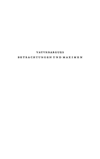 Cover image: Vauvenargues Betrachtungen und Maximen 1st edition 9783486769173