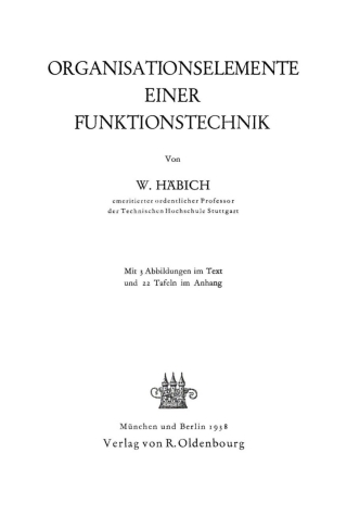 Cover image: Organisationselemente einer Funktionstechnik 1st edition 9783486769234