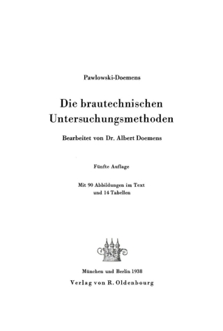 Cover image: Die brautechnischen Untersuchungsmethoden 5th edition 9783486769630