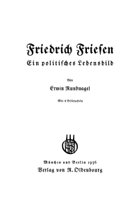 Imagen de portada: Friedrich Friesen 1st edition 9783486769760