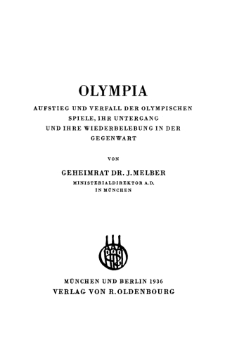 Imagen de portada: Olympia 1st edition 9783486770285