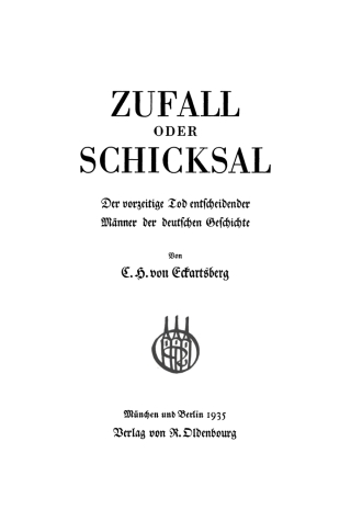 Cover image: Zufall oder Schicksal 1st edition 9783486770308