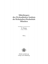 Titelbild: Mitteilungen des Hydraulischen Instituts der Technischen Hochschule München 1st edition 9783486770971