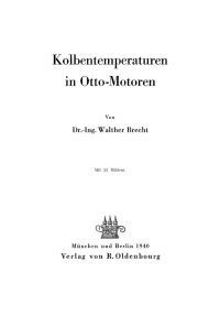 Cover image: Kolbentemperaturen in Otto-Motoren 1st edition 9783486771091