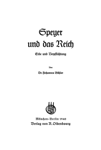 表紙画像: Speyer und das Reich 1st edition 9783486771114