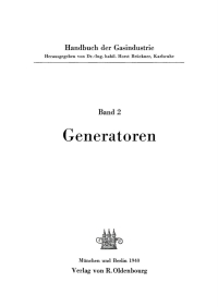 Imagen de portada: Generatoren 1st edition 9783486771138