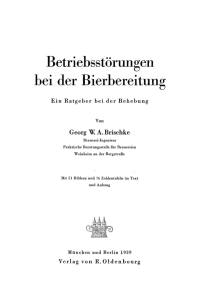 Cover image: Betriebsstörungen bei der Bierbereitung 1st edition 9783486771213