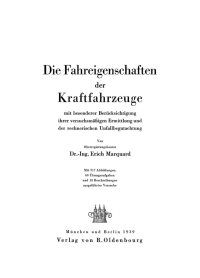 Cover image: Die Fahreigenschaften der Kraftfahrzeuge 1st edition 9783486771237