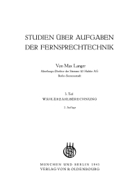 Cover image: Wählerzahlberechnung 2nd edition 9783486771299
