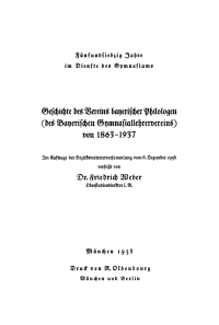 Imagen de portada: Geschichte des Vereins bayerischer Philologen (des Bayerischen Gymnasialvereins) von 1863–1937 1st edition 9783486771985