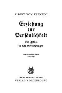 Cover image: Erziehung zur Persönlichkeit 1st edition 9783486772005