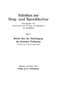 Cover image: Bericht über die Arbeitstagung des deutschen Fachbeirats in Wien am 3. und 4. April 1940 1st edition 9783486773064