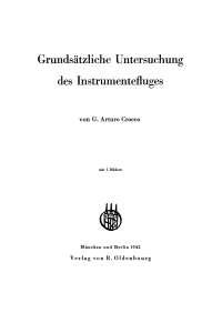 表紙画像: Grundsätzliche Untersuchung des Instrumentefluges 1st edition 9783486773460