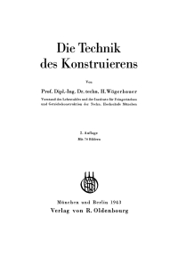 Immagine di copertina: Die Technik des Konstruierens 2nd edition 9783486773903