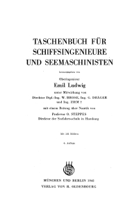 Immagine di copertina: Taschenbuch für Schiffsingenieure und Seemaschinisten 6th edition 9783486774856