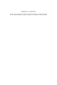 Cover image: Die Anfänge des deutschen Reiches 1st edition 9783486774955