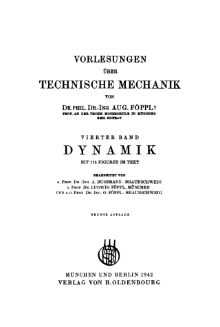 Imagen de portada: Dynamik 9th edition 9783486775259