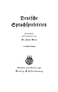 表紙画像: Deutsche Sprachspielereien 2nd edition 9783486775617