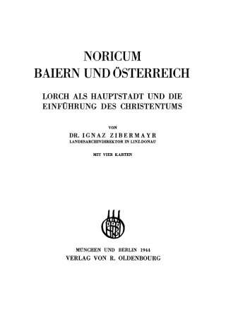 Imagen de portada: Noricum, Baiern und Österreich 1st edition 9783486775761