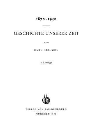 Cover image: Geschichte unserer Zeit 2nd edition 9783486778298