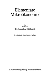 Cover image: Elementare Mikroökonomik 2nd edition 9783486248241