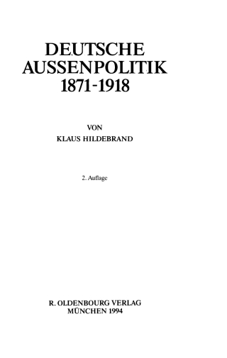 表紙画像: Deutsche Außenpolitik 1871-1918 2nd edition 9783486553123