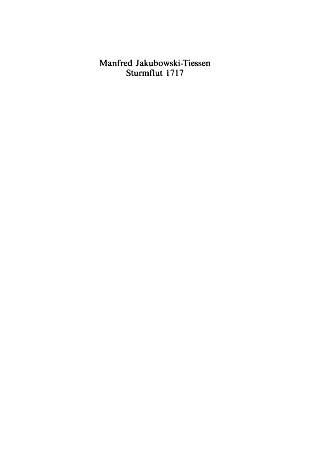 Sturmflut 1717 - 1st Edition (eBook)