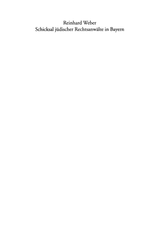 Imagen de portada: Das Schicksal der jüdischen Rechtsanwälte in Bayern nach 1933 1st edition 9783486580600