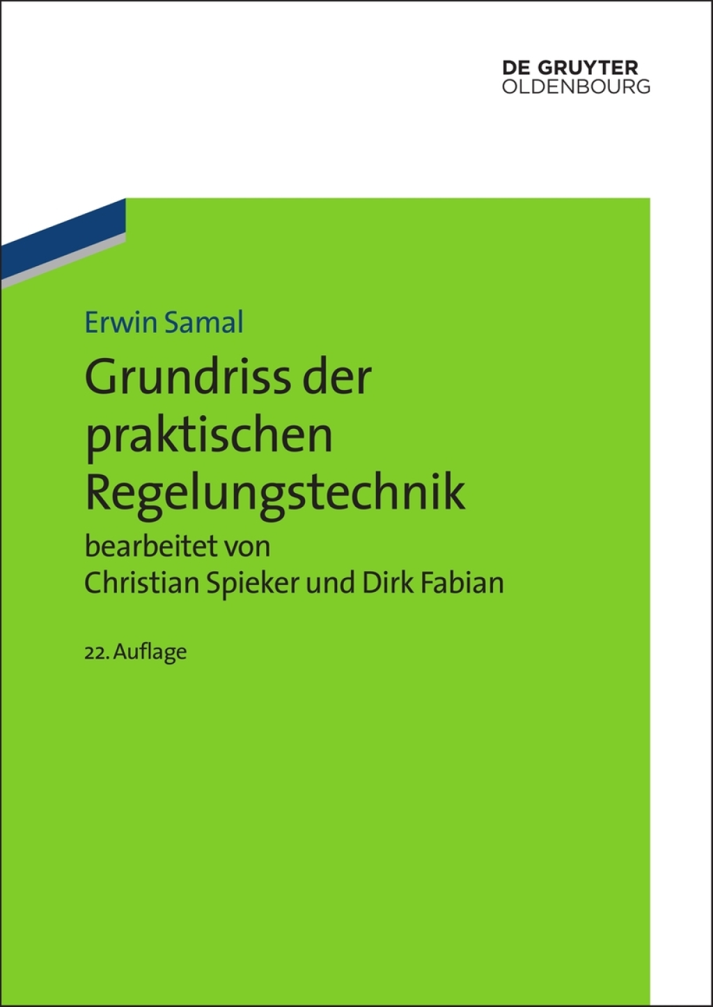Grundriss der praktischen Regelungstechnik 22nd Edition