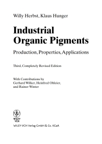 Cover image: Industrial Organic Pigments: Production, Properties, Applications 3rd edition 9783527305766