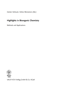 Imagen de portada: Highlights in Bioorganic Chemistry: Methods and Applications 1st edition 9783527306565