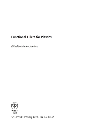 Cover image: Functional Fillers for Plastics 1st edition 9783527310548